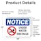 Signmission Under Water Obstacle Sign With Symbol, 18 in W x Rectangle, Vinyl Decal OS-2PACK-NS-D-1218-L-18760 - alternate 3